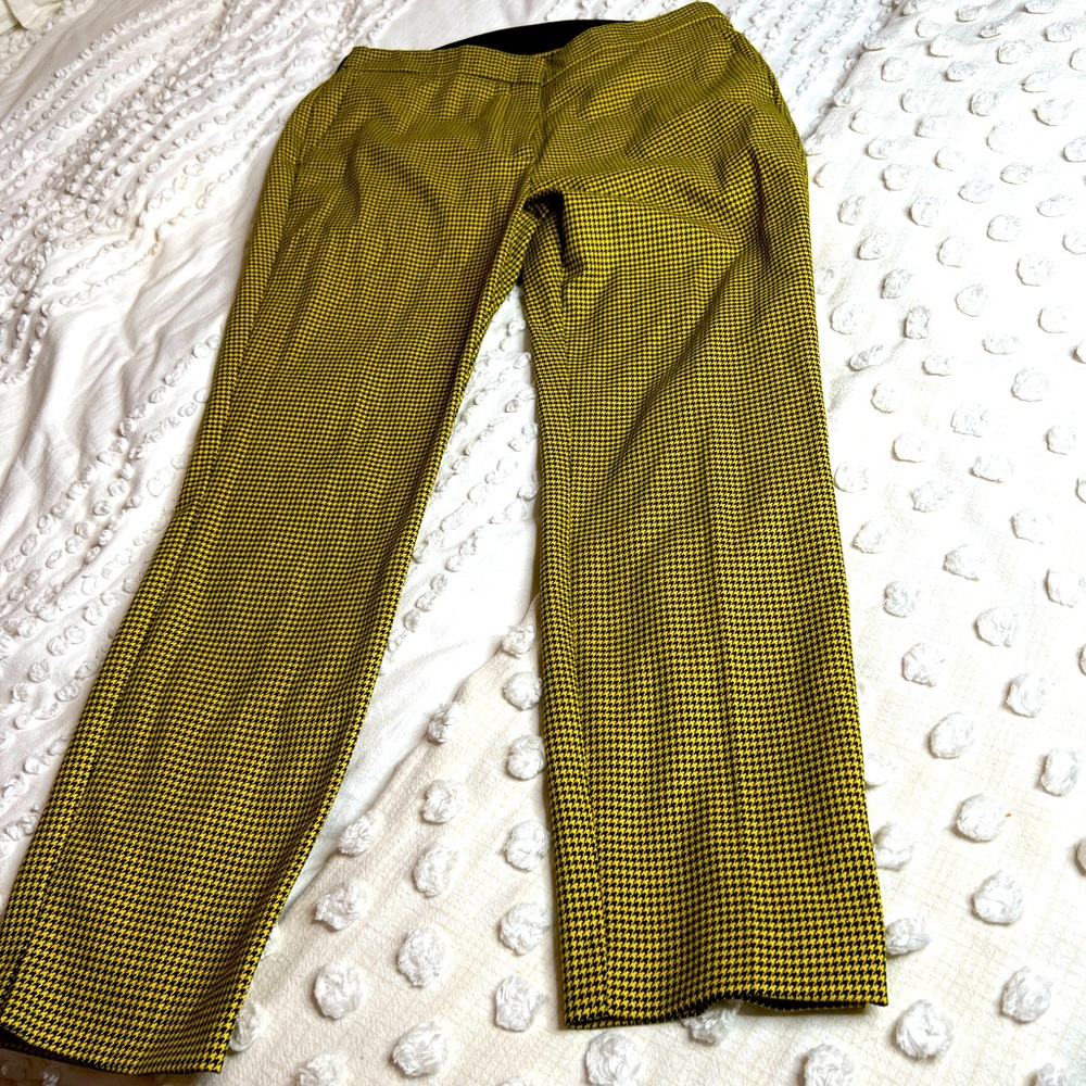 Zara Yellow Houndstooth Pants